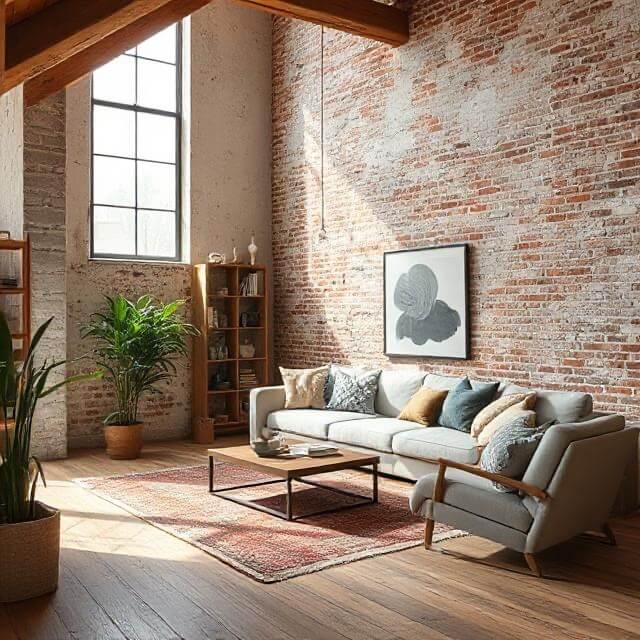 Loft area with textures
