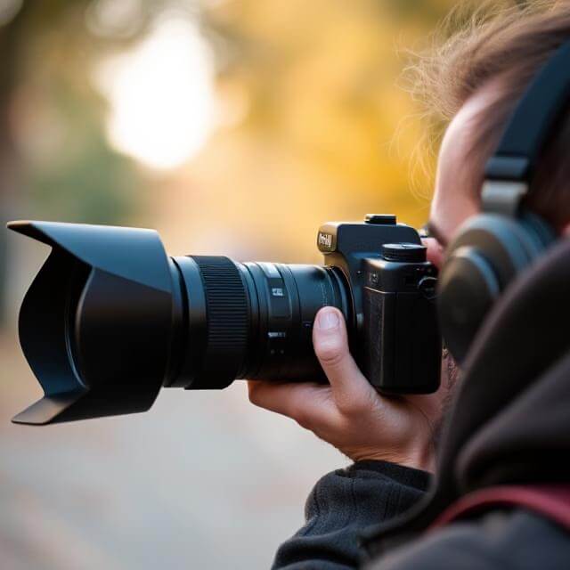 Photographer with camera